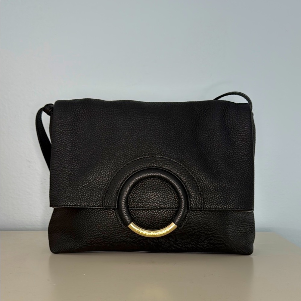 Vince Camuto Black Leather Shoulder Bag